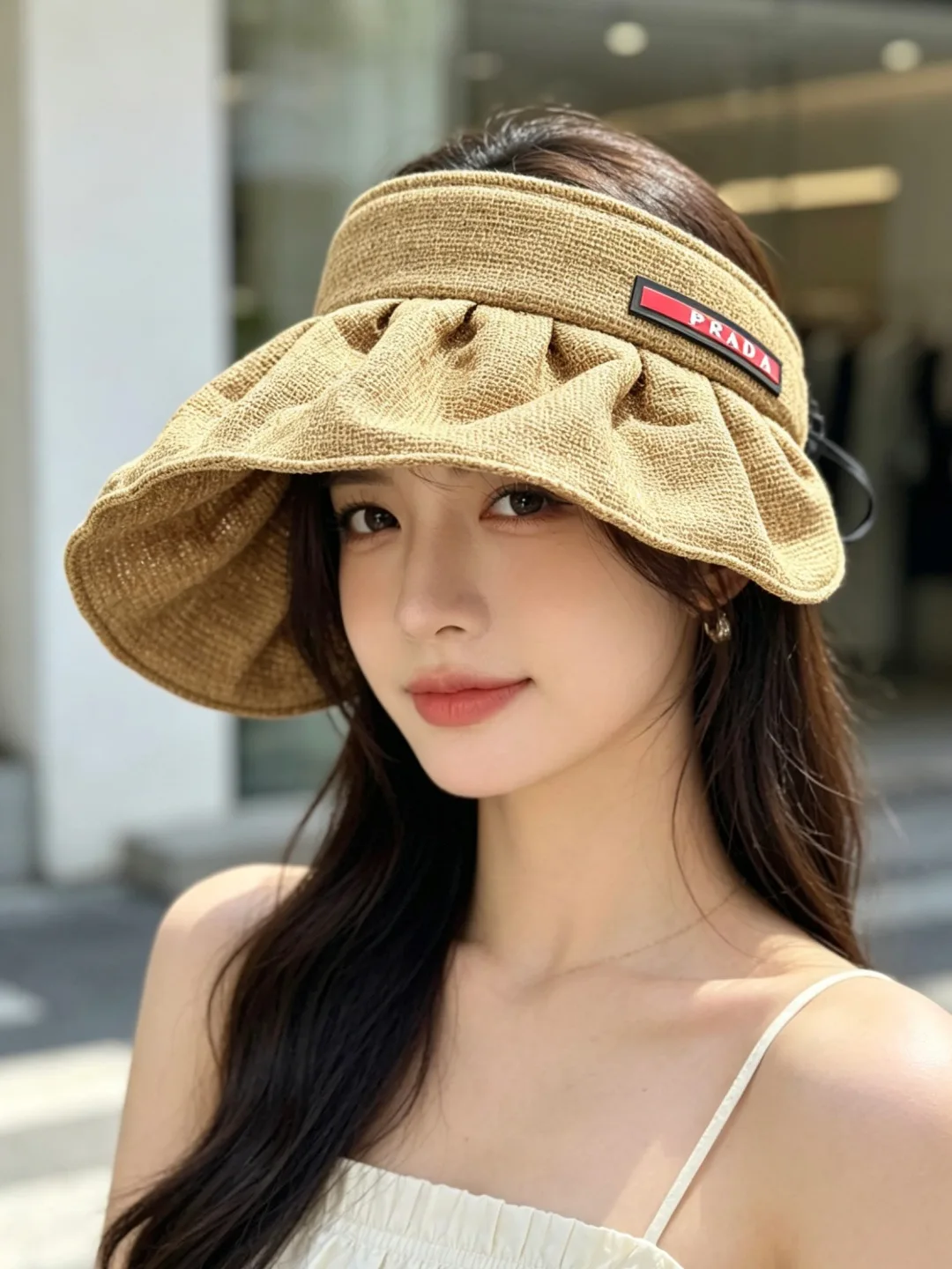 Prada Visor in Beige · view 2