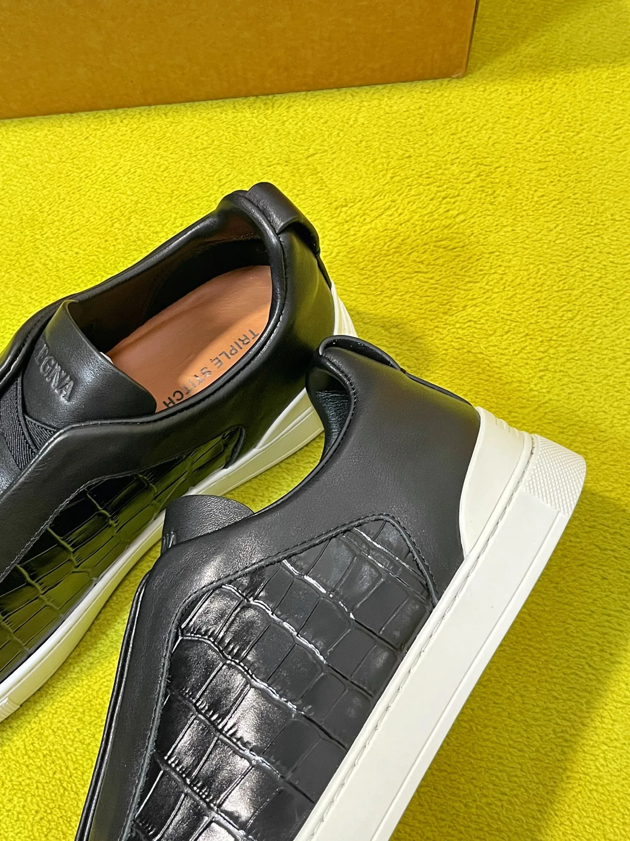 Zegna Slip-On Sneakers in Black · view 7