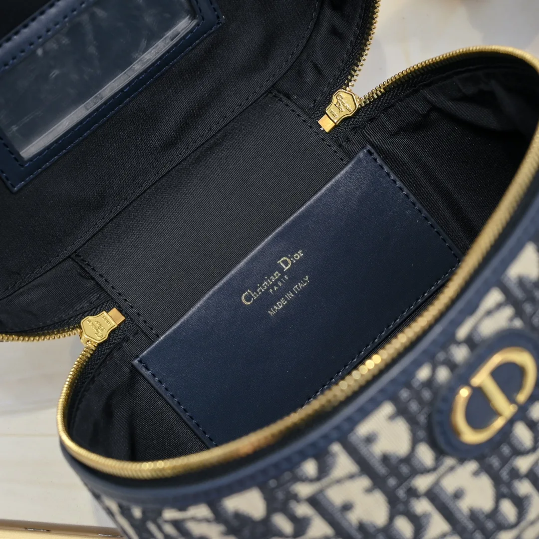 Dior Monogram Zip Vanity Case in Blue · view 8
