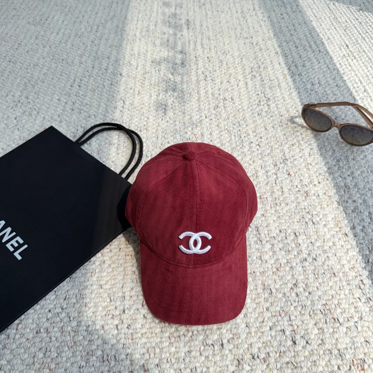 Chanel Baseball Cap in Burgundy · view 1