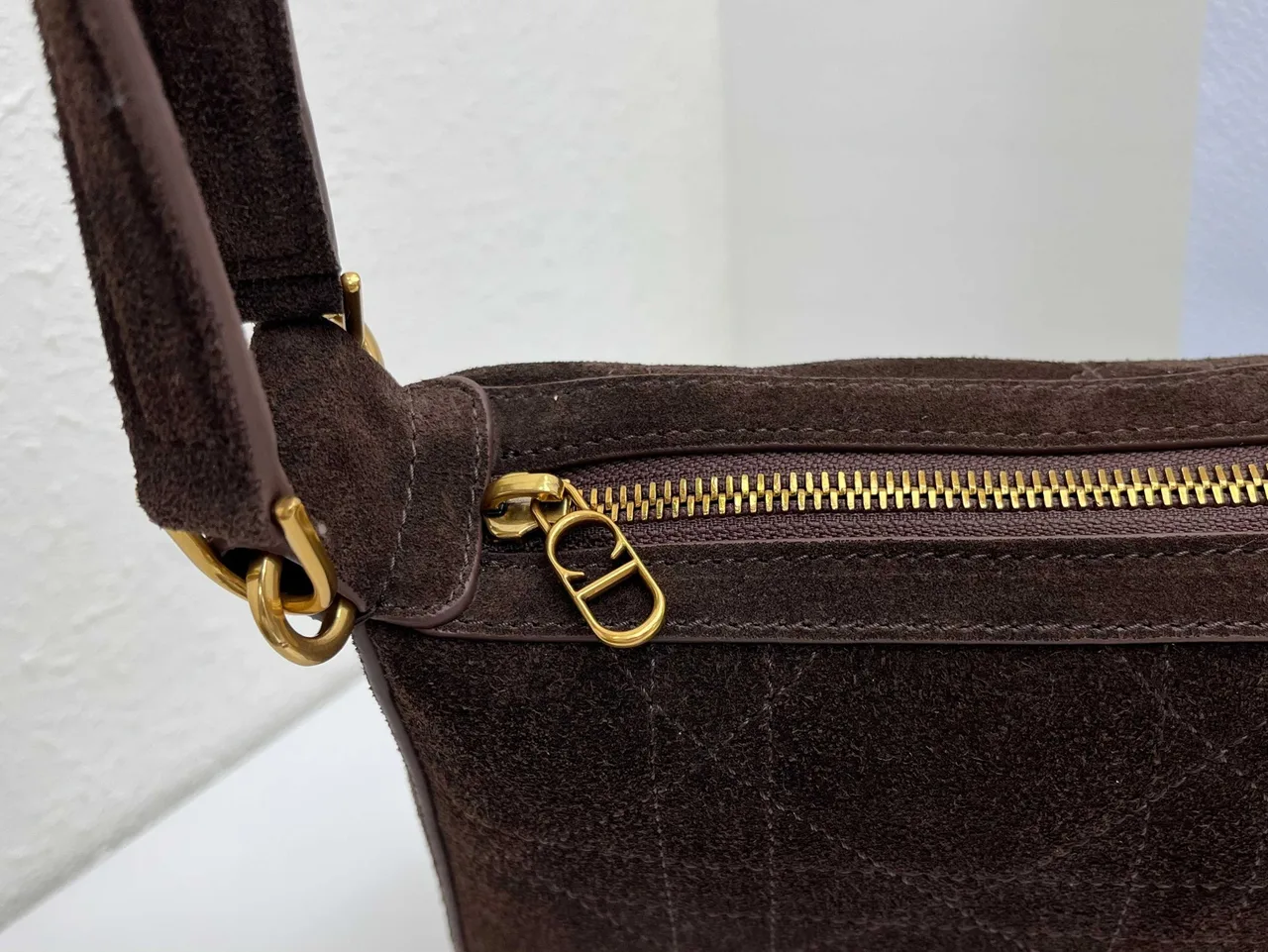 Dior Quilted Shoulder Bag in Brown · view 5