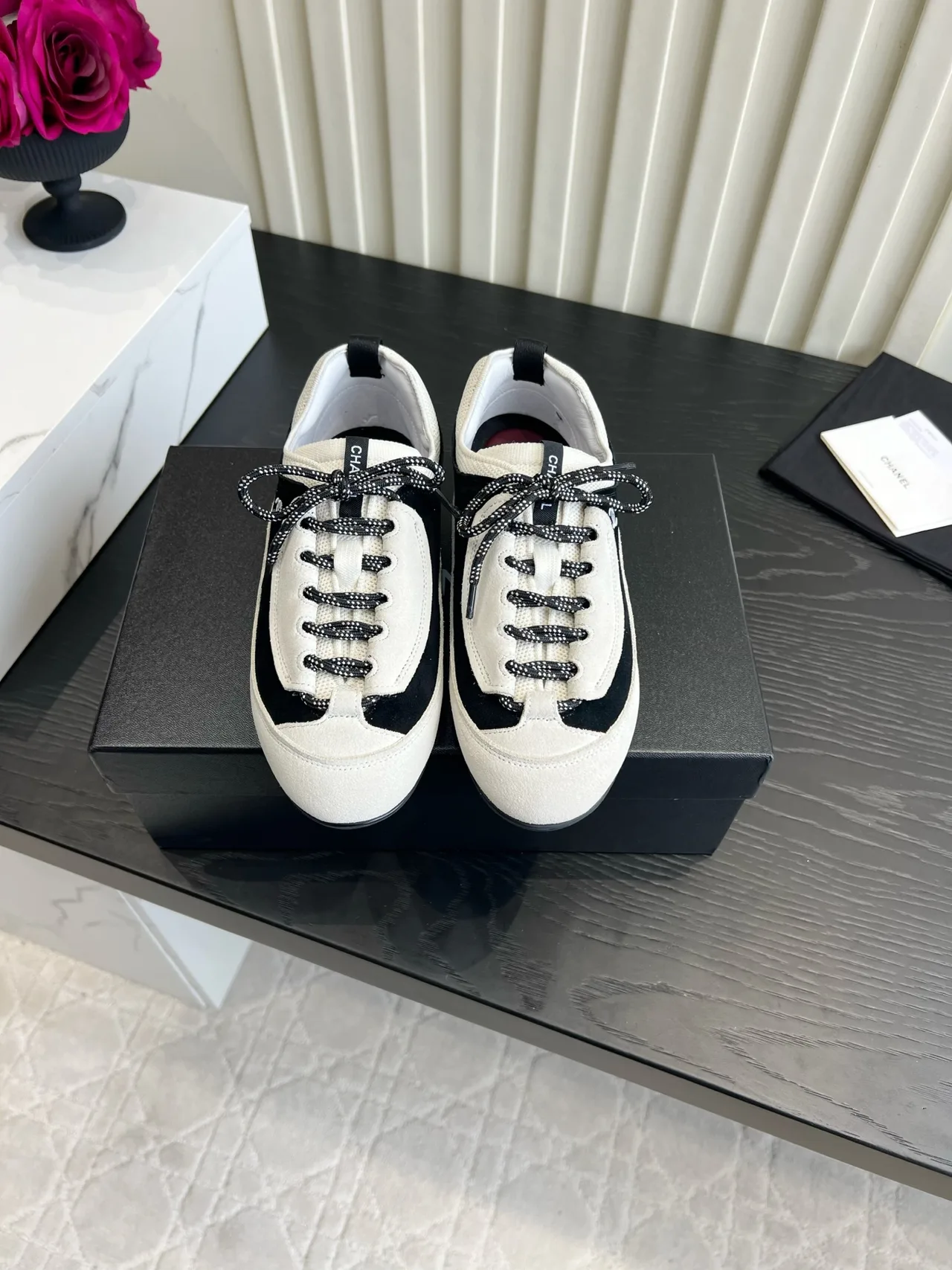 Chanel Cowhide Sneakers in White · view 1