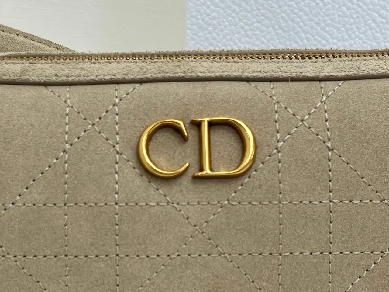 Dior Quilted Handbag in Beige · view 5