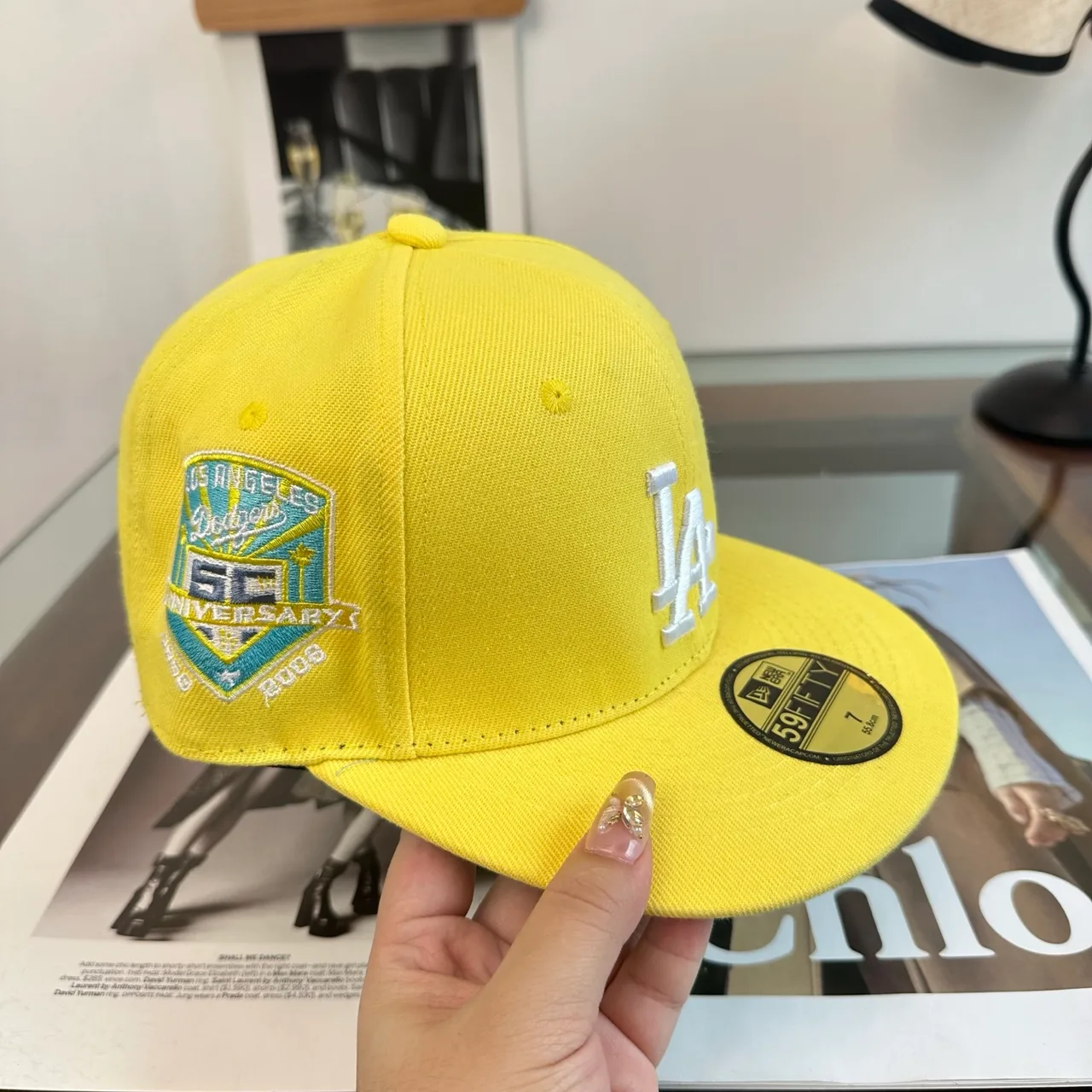 New Era Baseball Cap in Yellow · view 6