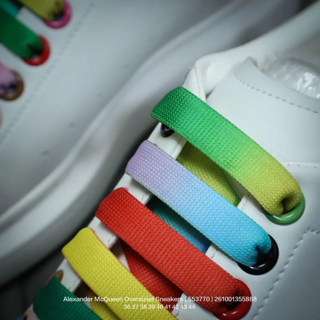 Alexander McQueen Lambskin Smooth Sneakers in White · view 8