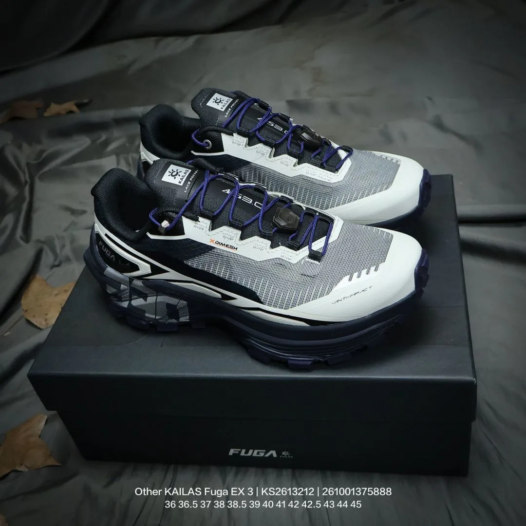 Kailas Fuga EX 3 trail sneakers in White & Orange & Black · view 5