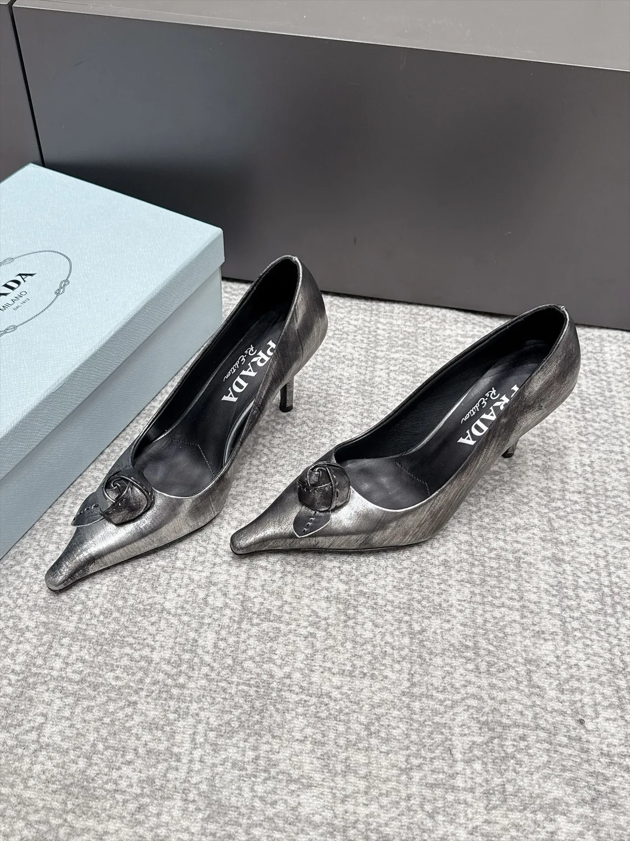 Prada Ankle Boots in Grey · view 3
