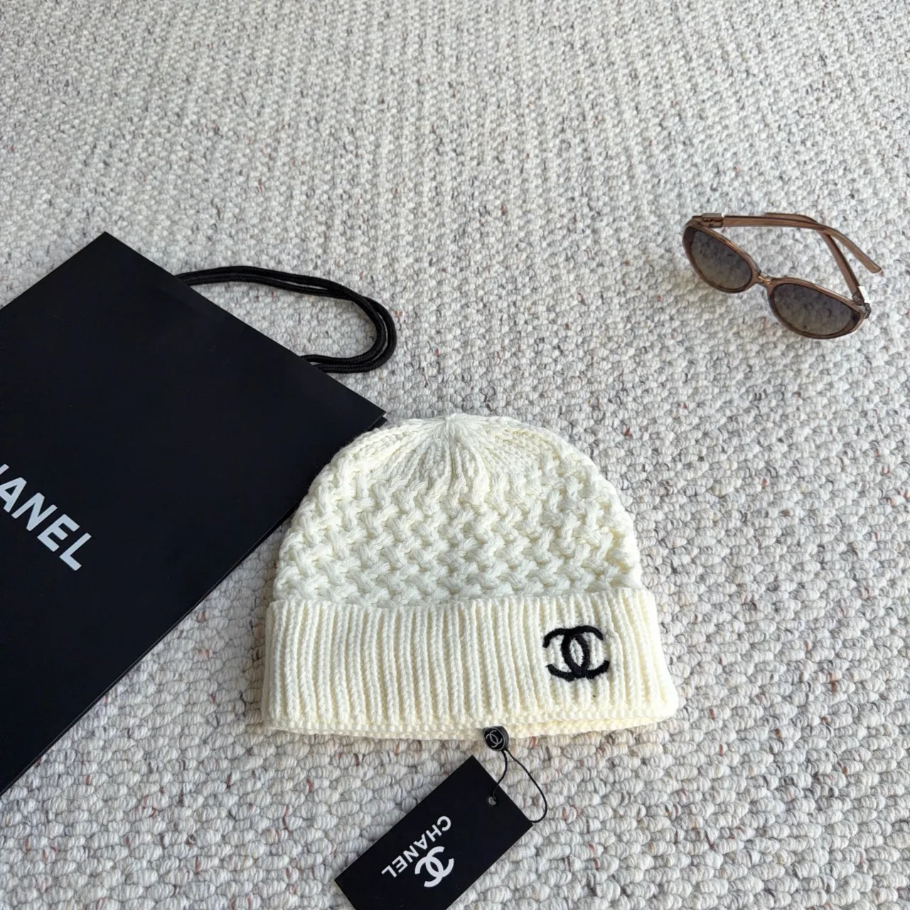 Chanel Beanie in White · view 1