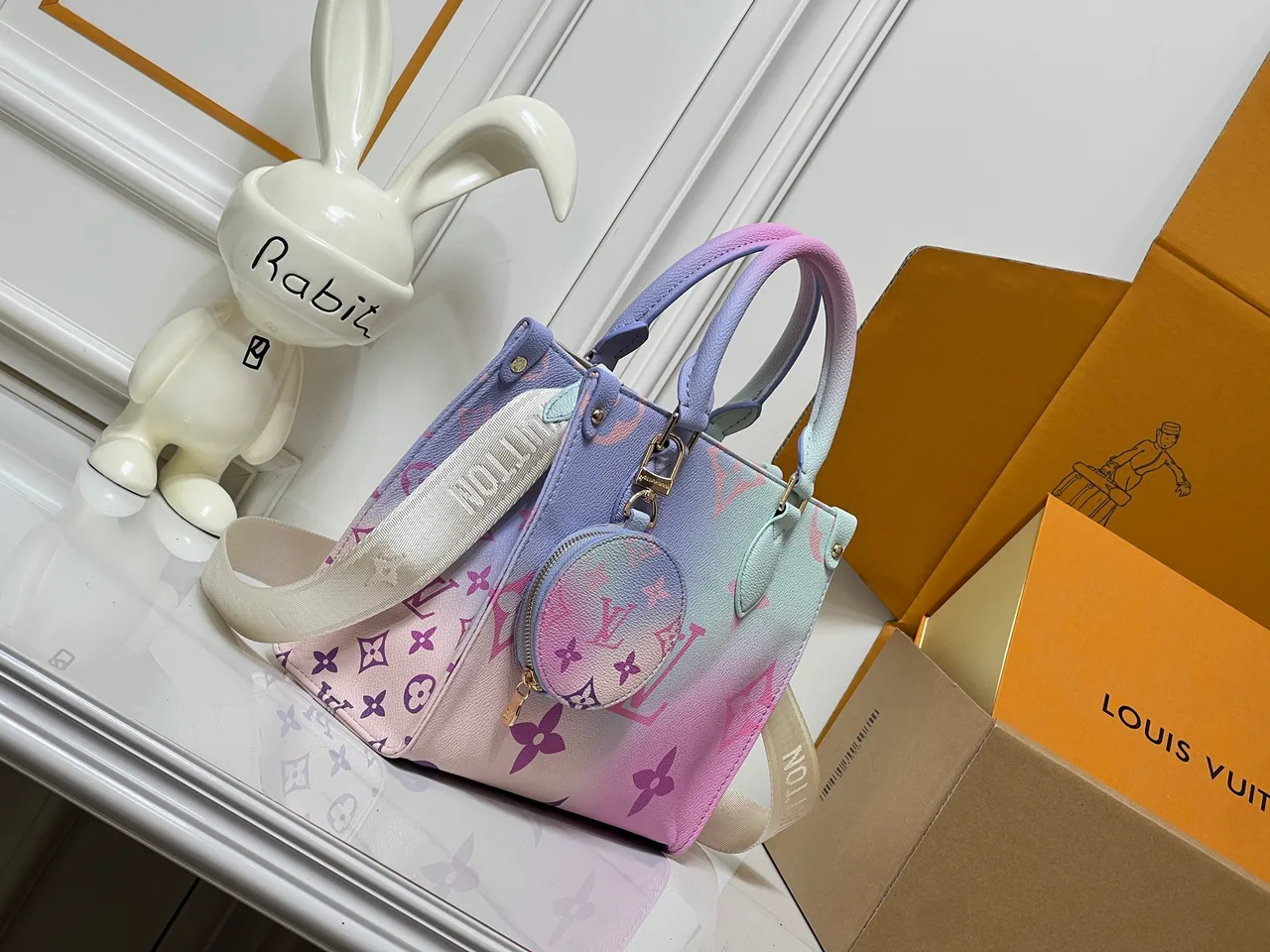 Louis Vuitton Canvas OnTheGo Tote in Blue · view 1