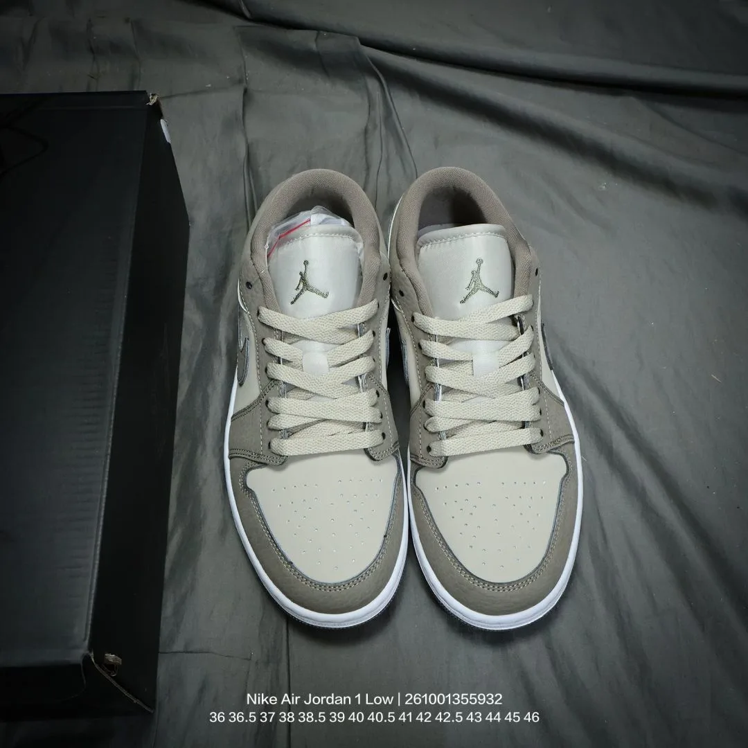 Nike Suede-Look Low-Top Sneakers in Grey · view 1