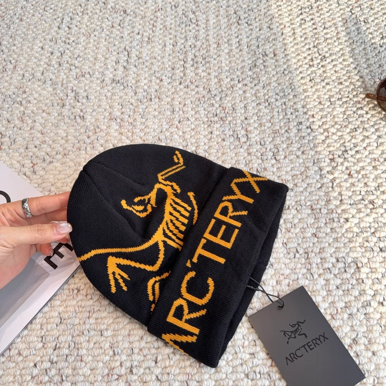 Arcteryx Logo Beanie in Black · view 1