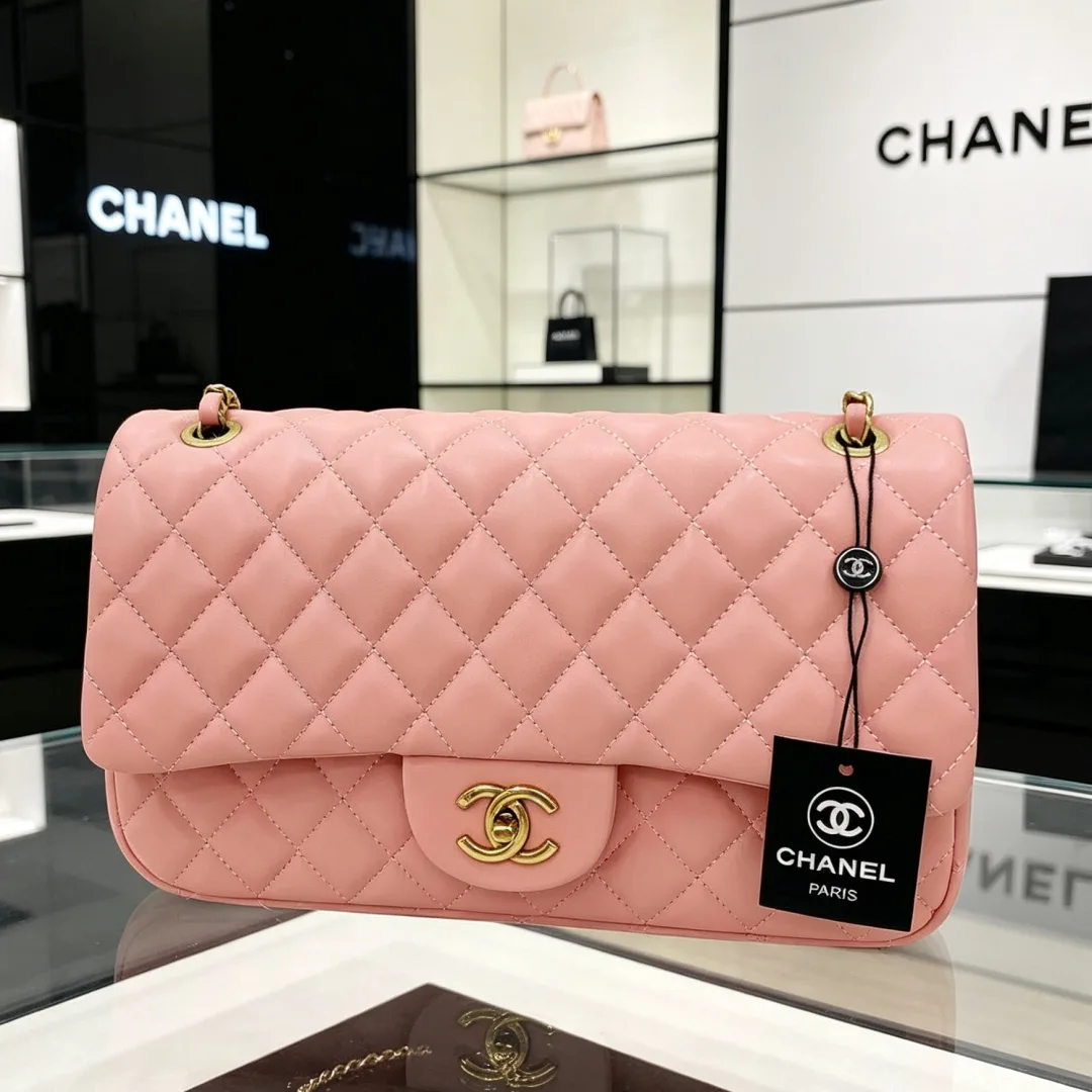 Chanel Quilted Flap Bag in Pink / Beige / Red / Blue / Black / White / Green · view 1
