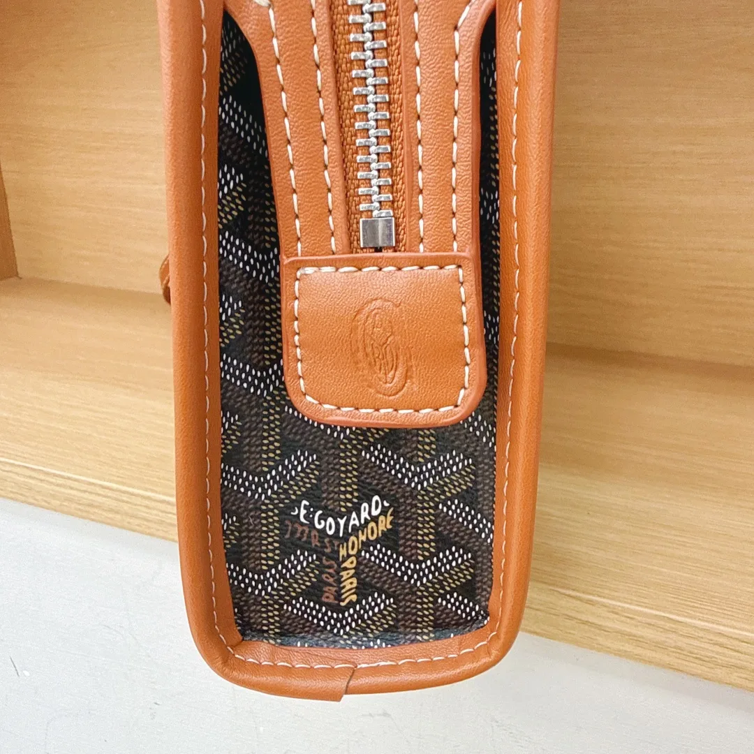 Goyard Zip Wristlet Pouch in Black & Brown & Green & Grey & Blue · view 7