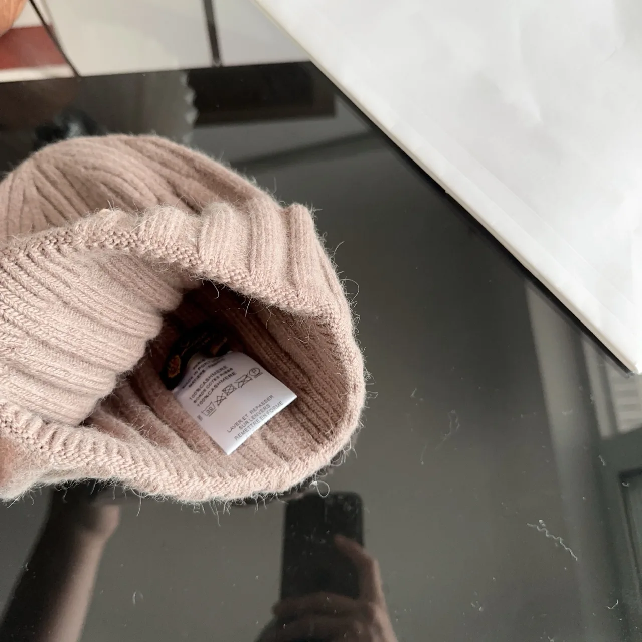 Celine Ribbed Beanie in Pink · view 8