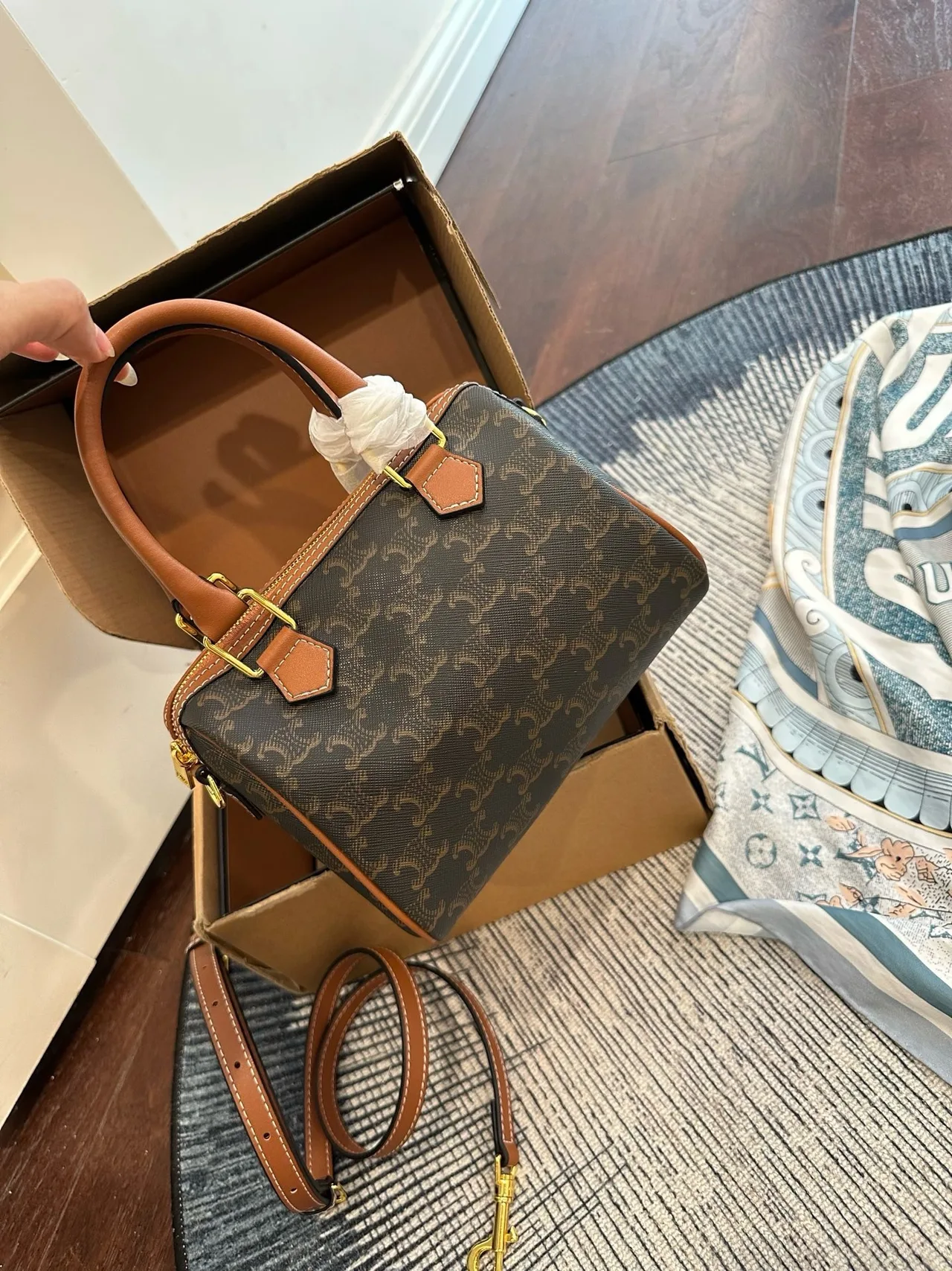 Celine Boston Bag in Brown · view 4