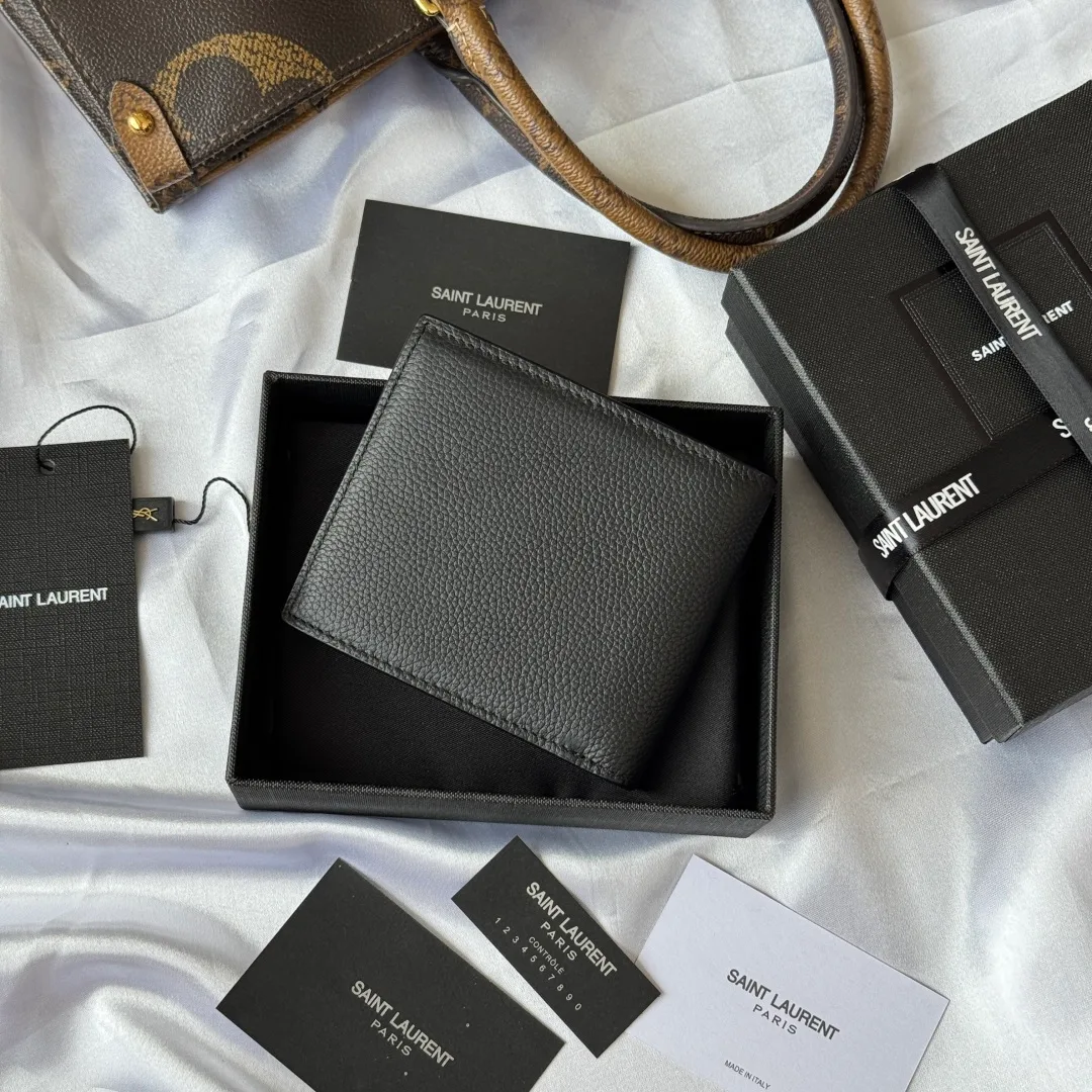 Saint Laurent Bifold Wallet in Black · view 3