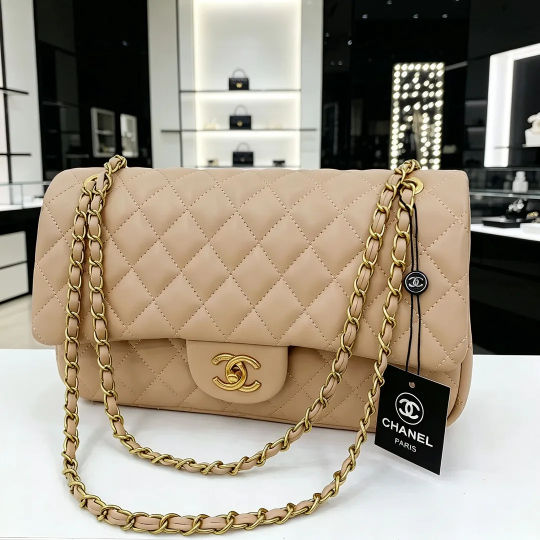 Chanel Quilted Flap Bag in Pink / Beige / Red / Blue / Black / White / Green · view 2
