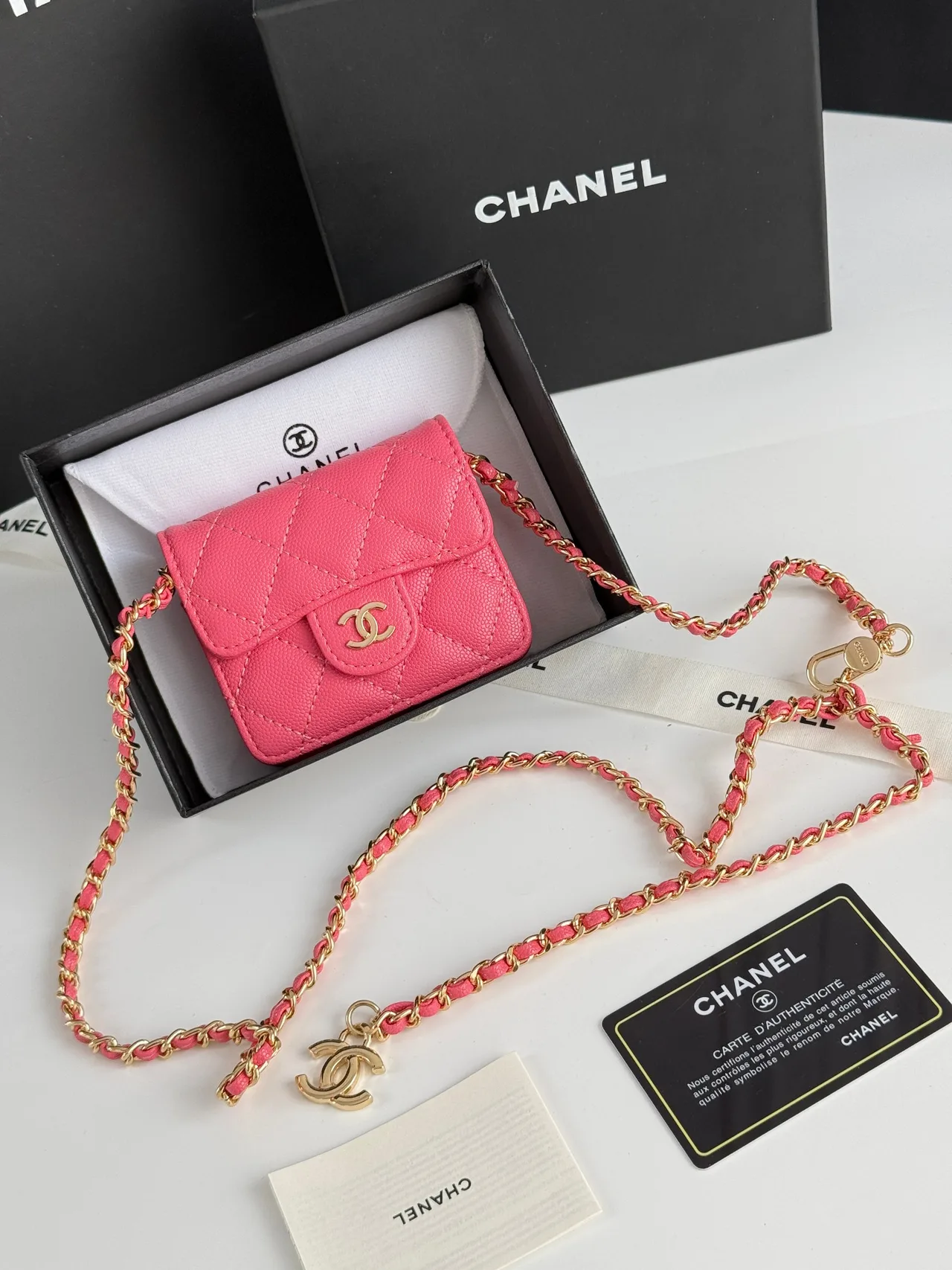 Chanel Quilted Wallet in Pink · view 1