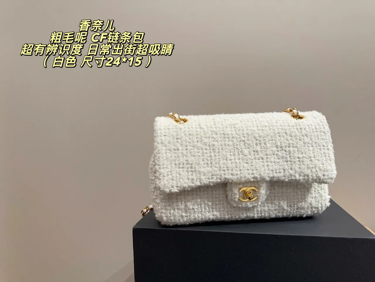 Chanel Flap Shoulder Bag in White · view 1