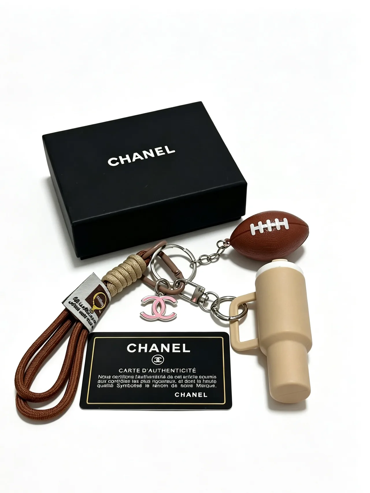 Chanel Woven Matte Accessory Bag Charm in Brown · view 1
