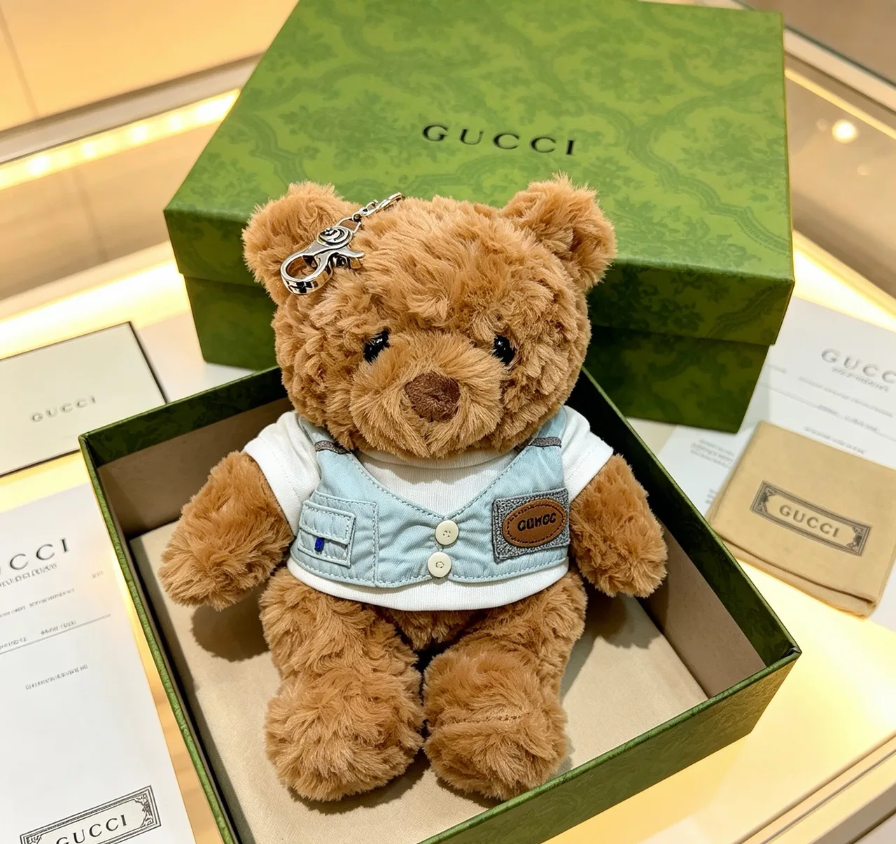 Gucci Teddy Bear Bag Charm in Brown · view 6