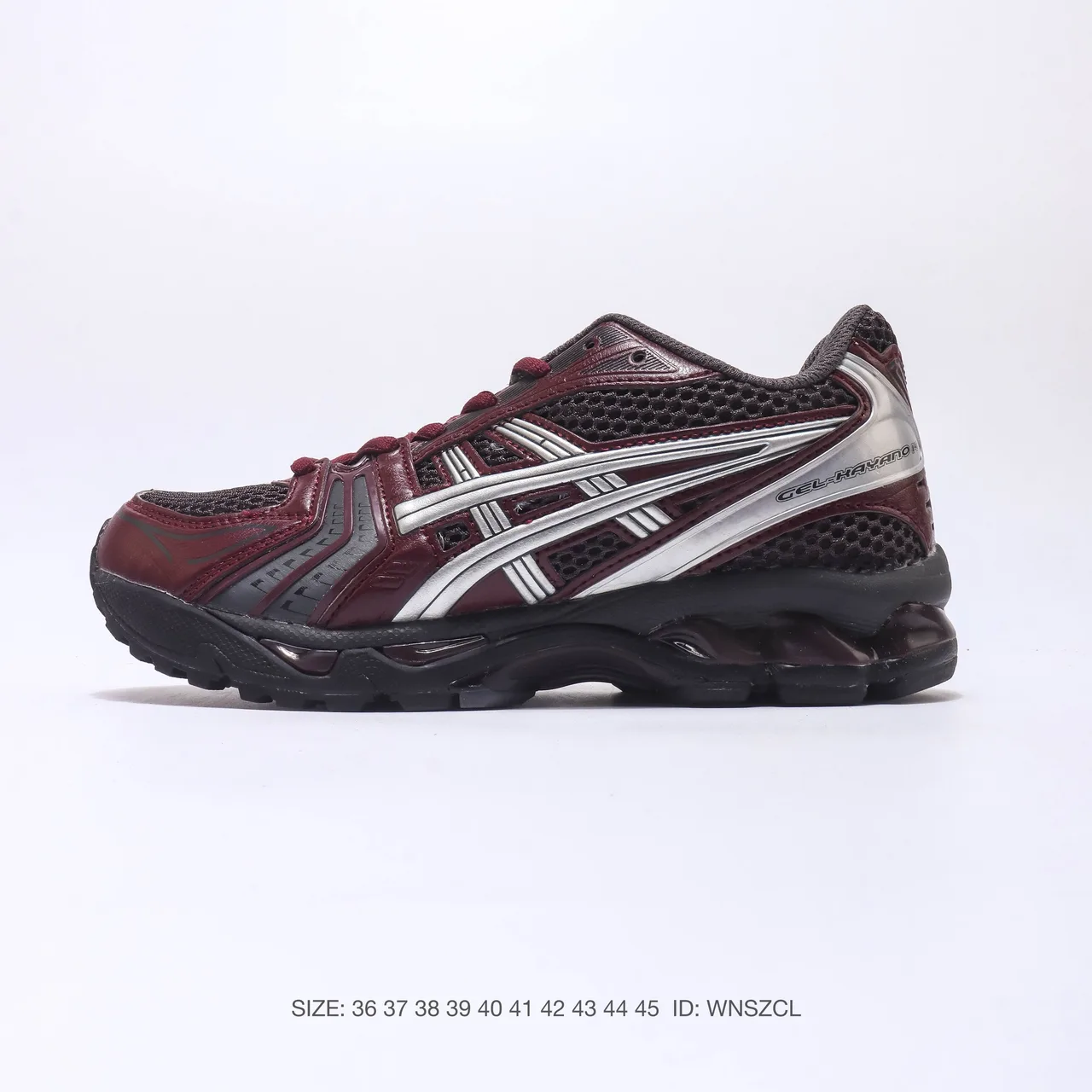 ASICS Sneakers in Burgundy & Green & White & Silver · view 1