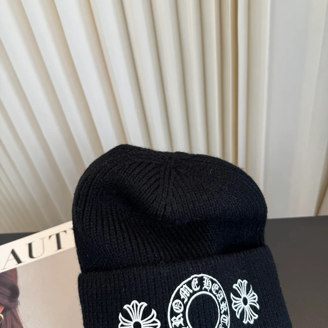 Chrome Hearts Embroidered Knit Beanie in Black · view 6
