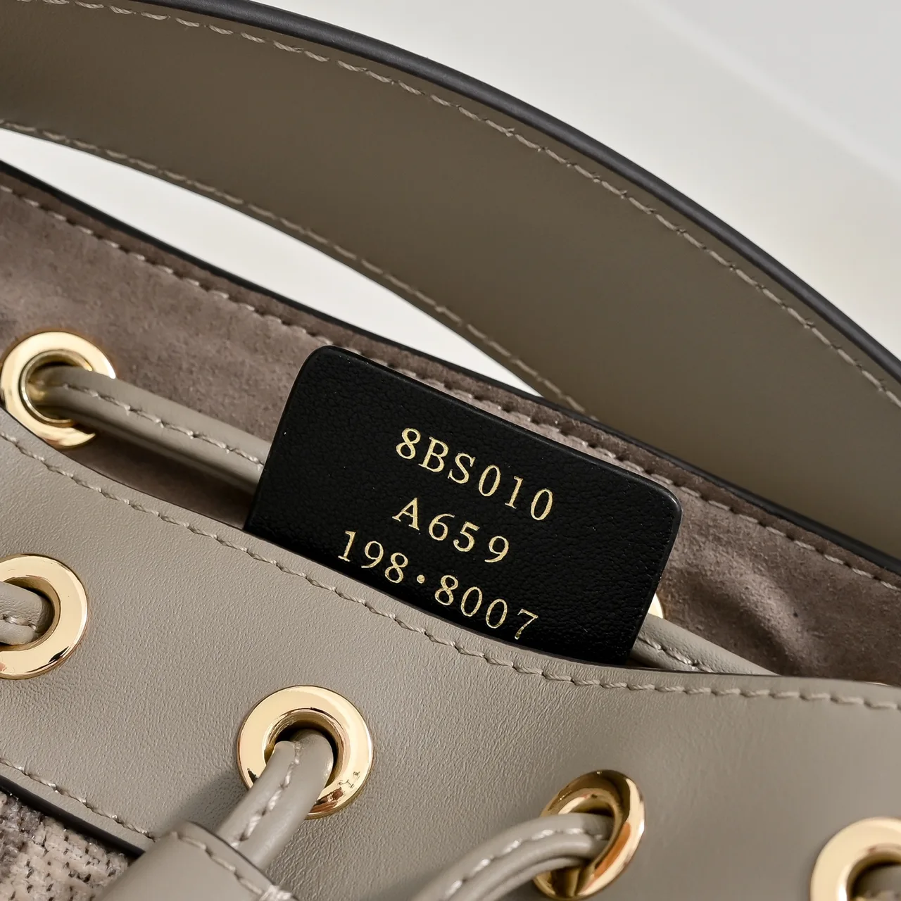 Fendi FF Drawstring Bucket Bag in Beige · view 7