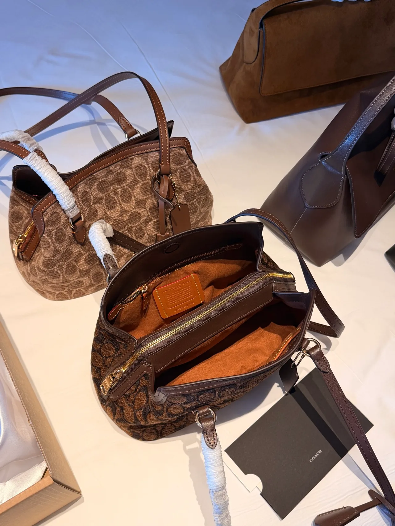 Coach Smooth Zip Satchel in Brown · view 7