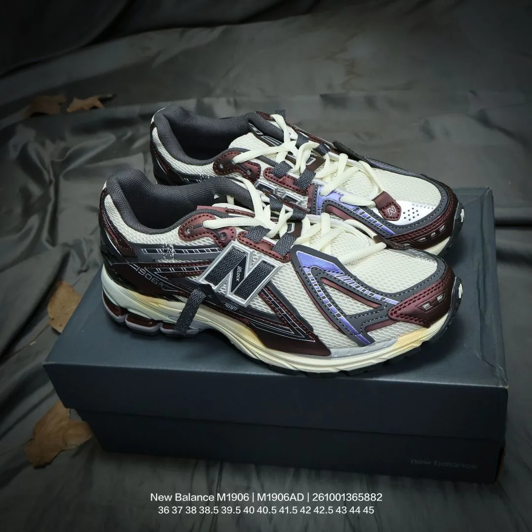 New Balance Panelled Running Sneakers in White & Blue & Beige & Green & Grey · view 1