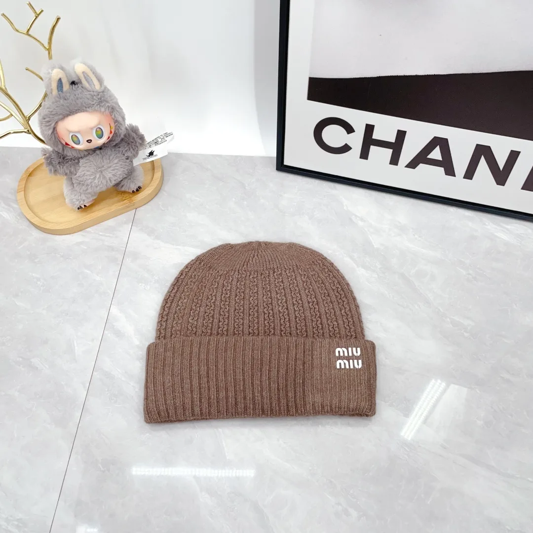 Miu Miu Wool Embroidered Hat Scarf and Gloves Set in Brown · view 5