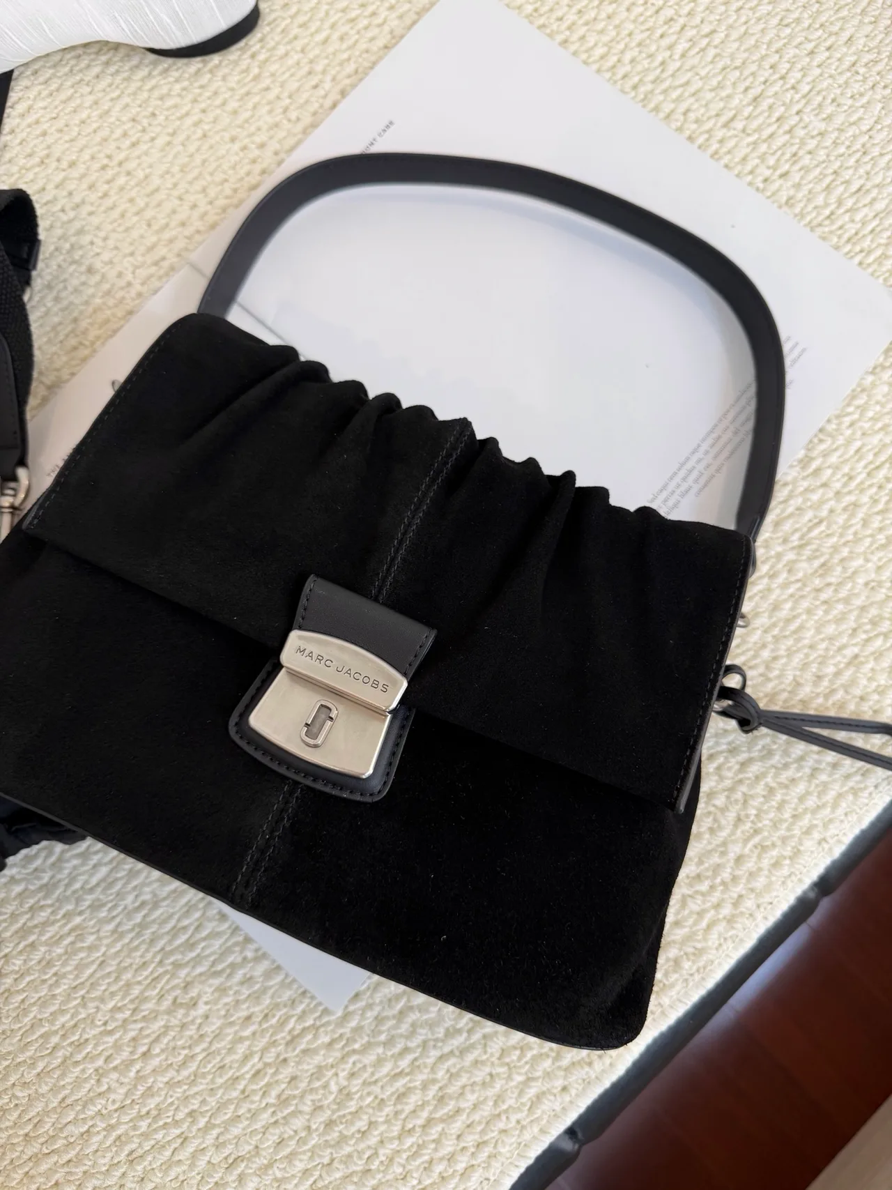 Marc Jacobs Cowhide Matte Top-Handle Bag in Black · view 5