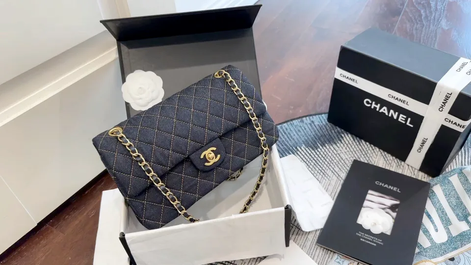 Chanel Denim Flap Shoulder Bag in Blue · view 2