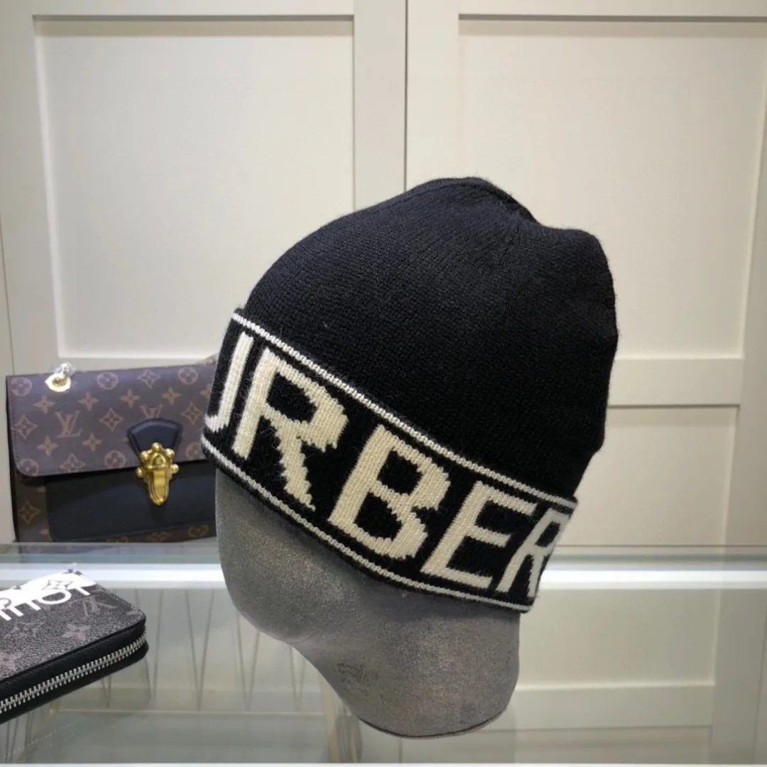 Burberry Lettered knit cap in Black & Grey & Orange & Blue & Pink · view 1