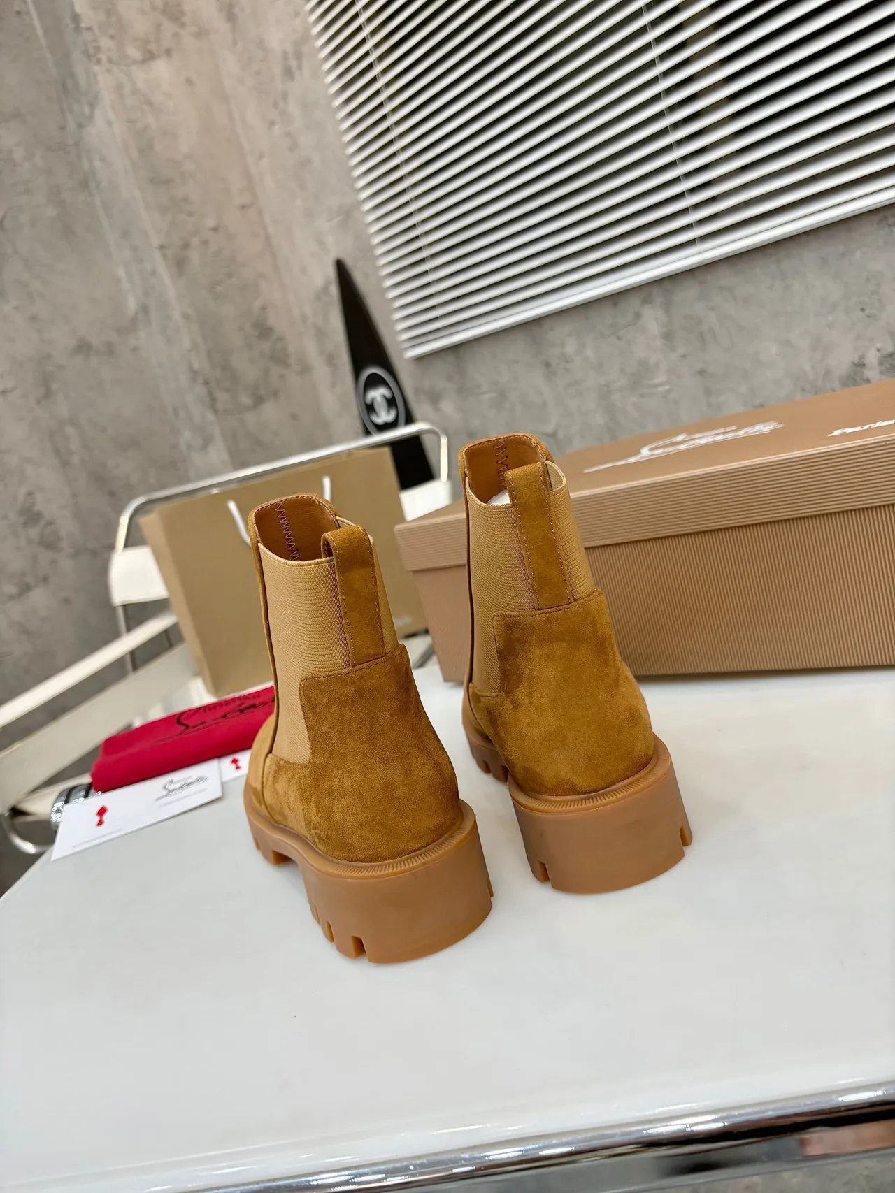 Christian Louboutin Chelsea ankle boots in Black & Brown · view 8