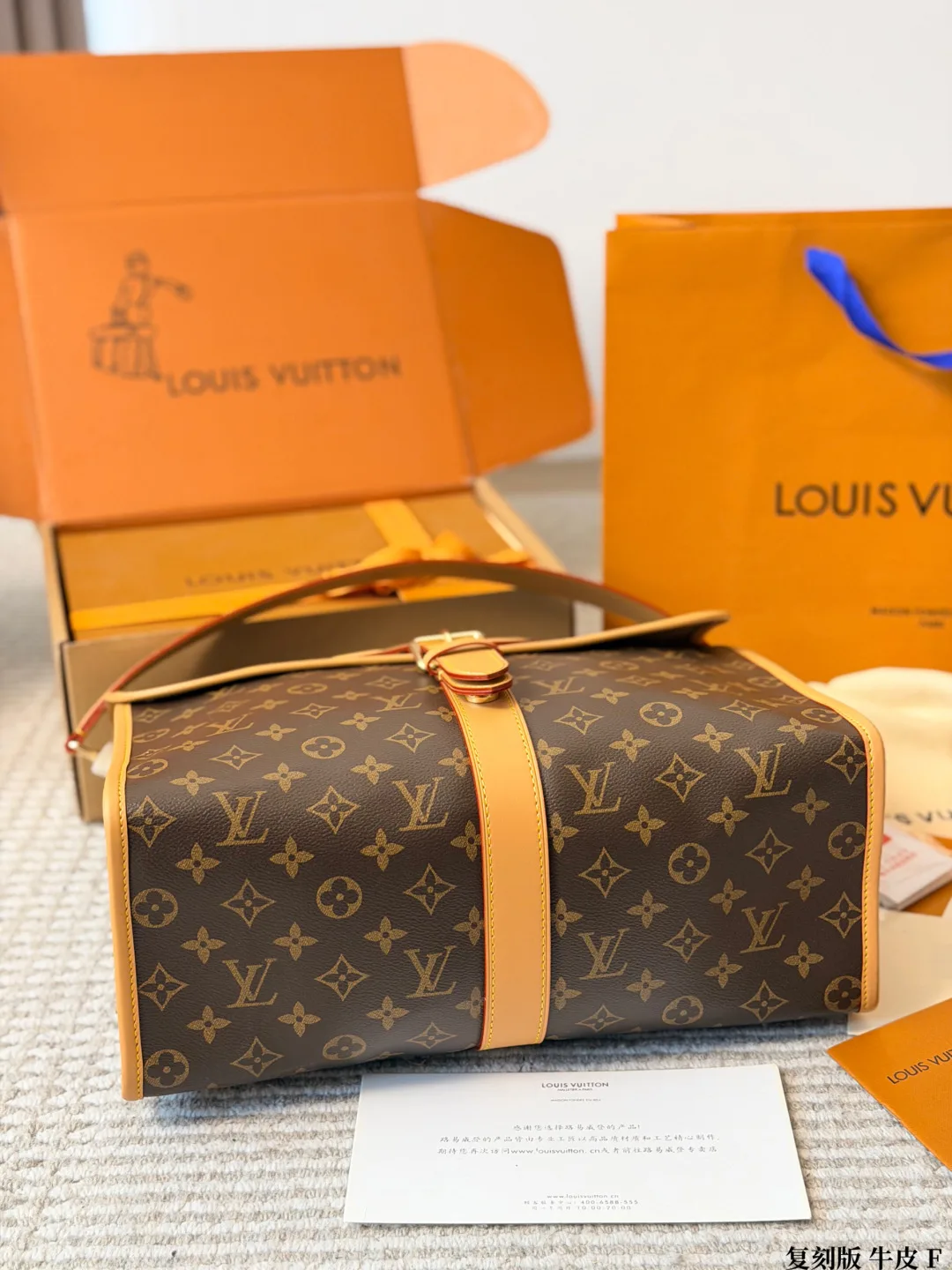 Louis Vuitton Cowhide Canvas Crossbody Bag in Brown · view 6