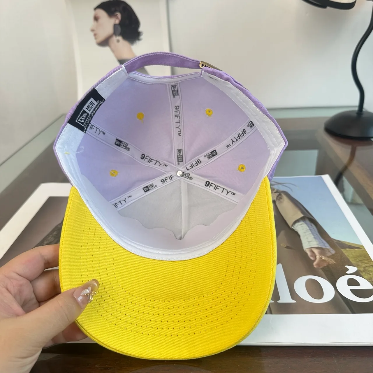 New Era Embroidered Baseball Cap in Purple · view 8