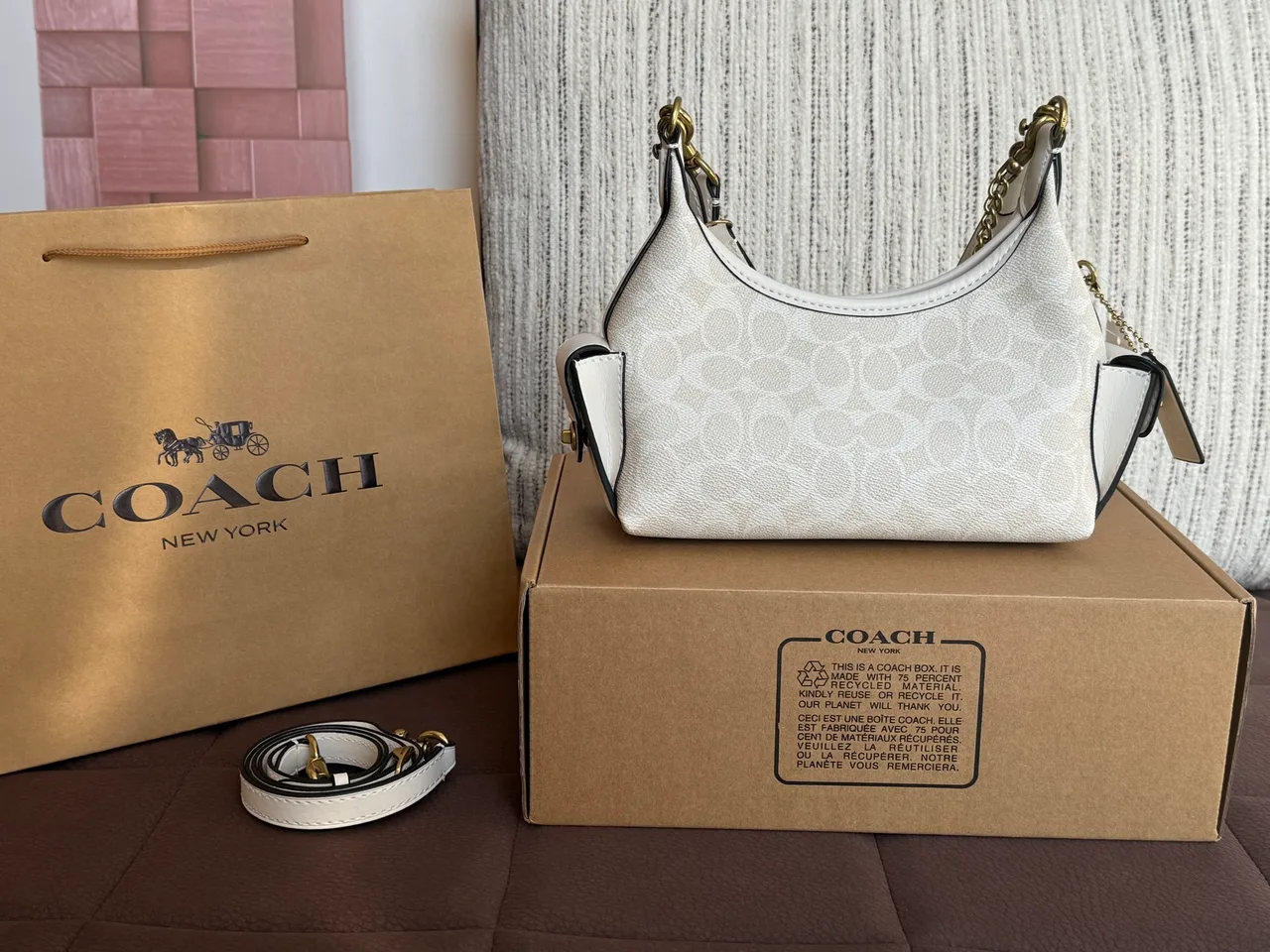 Coach Hobo Bag in White · view 3