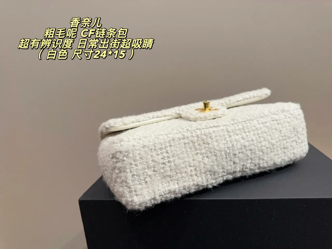 Chanel Flap Shoulder Bag in White · view 6