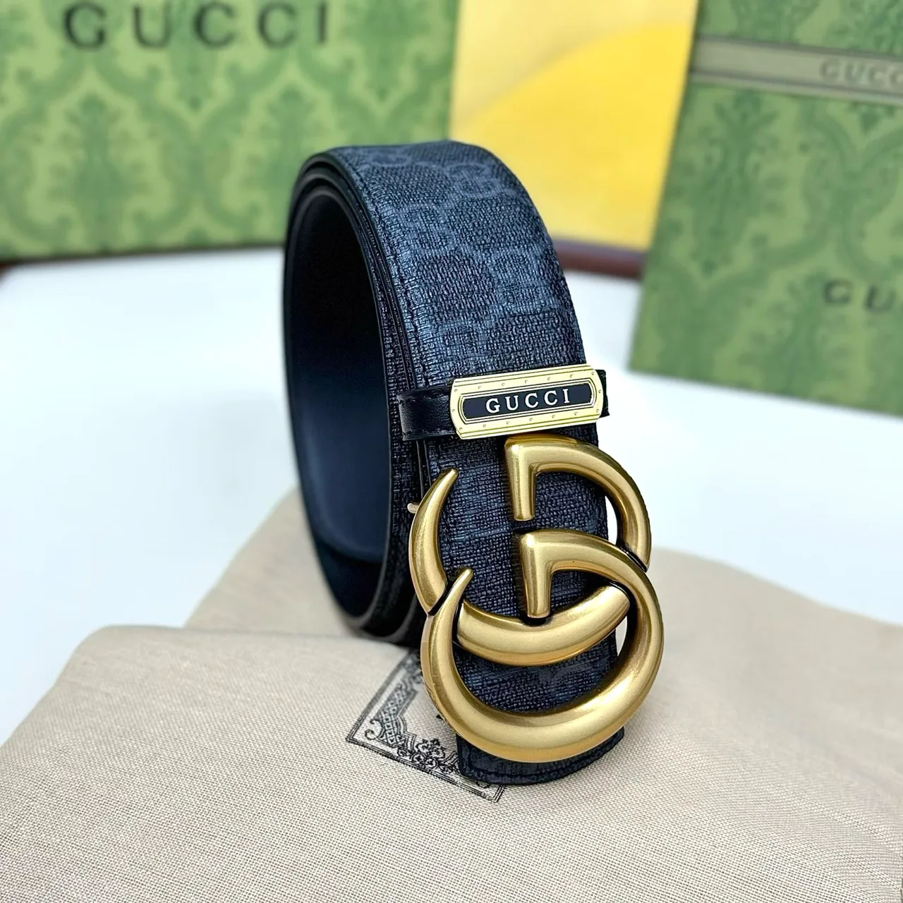 Gucci GG Monogram Belt in Blue · view 1