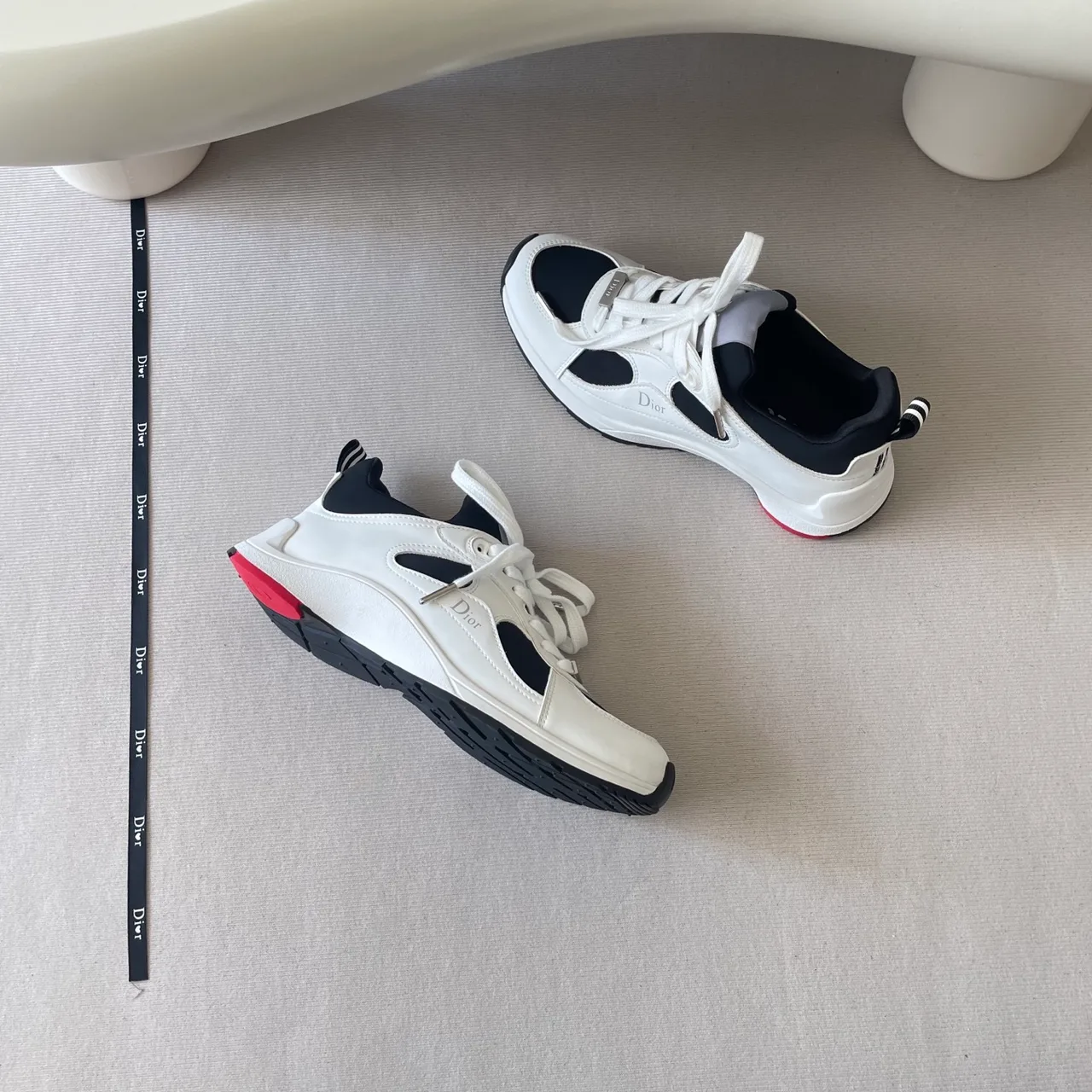 Dior Calfskin Sneakers in White · view 4