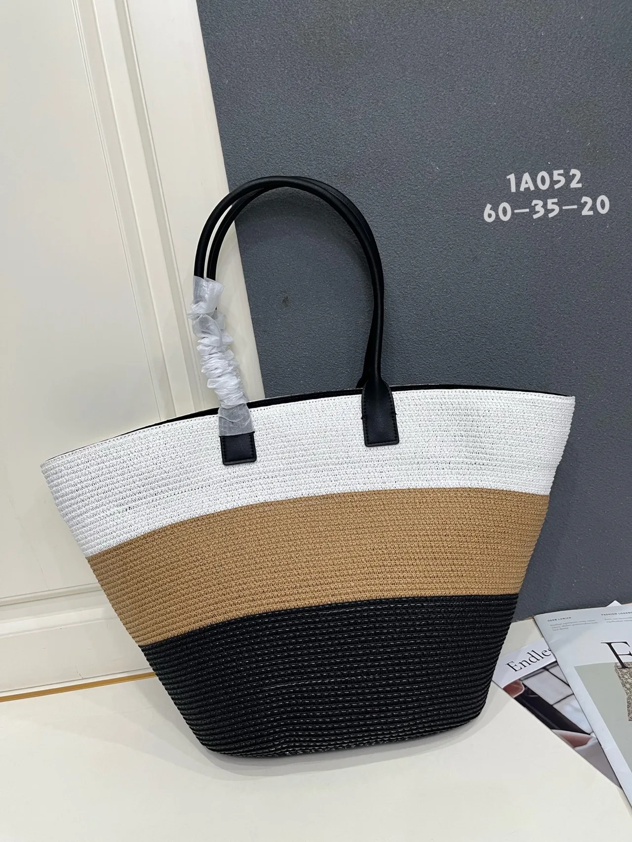 Chanel Calfskin Woven Tote in Beige · view 2