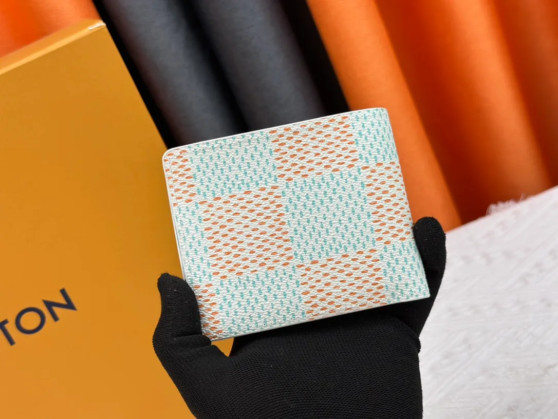 Louis Vuitton Canvas Check Multiple Bifold Wallet in Blue · view 2