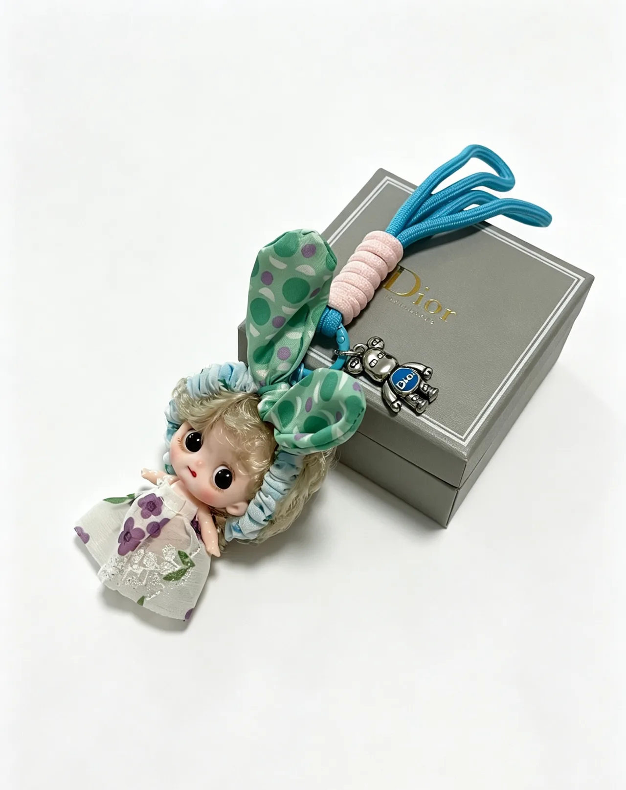 Dior Bunny Doll Bag Charm in Green · view 2