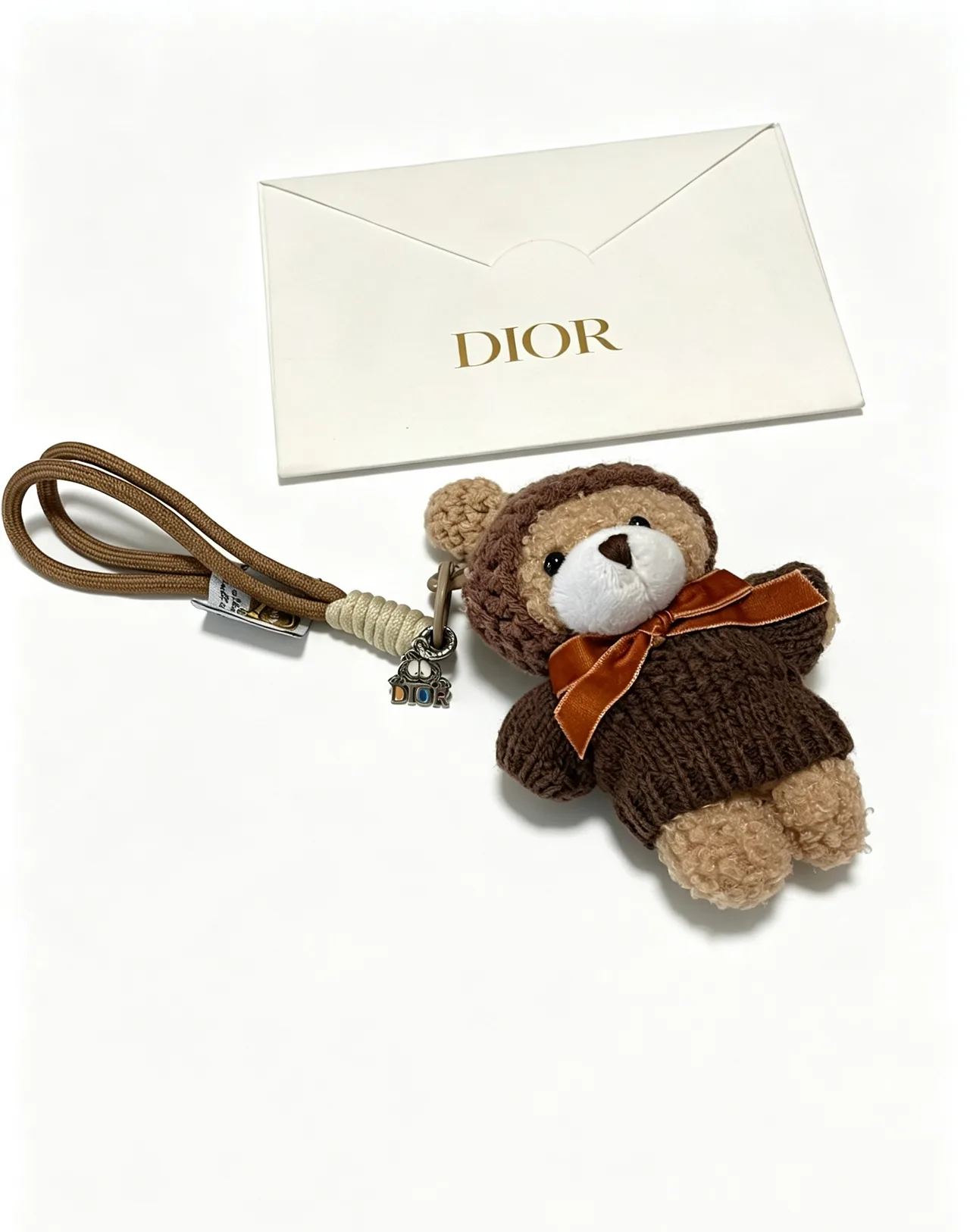 Dior Teddy Bear Bag Charm in Brown · view 4