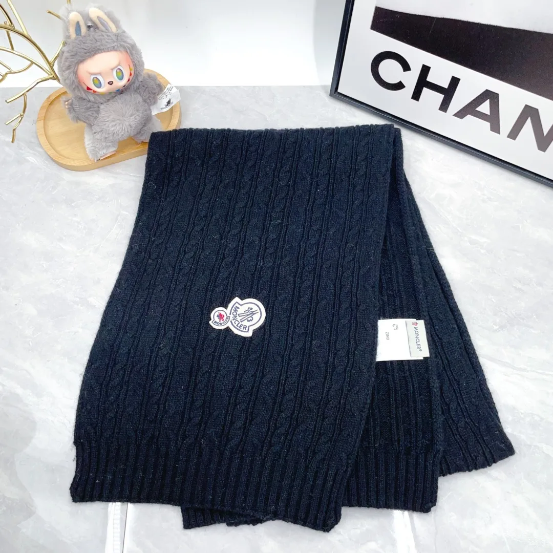 Moncler Wool Ribbed Hat Scarf and Gloves Set in Blue · view 8