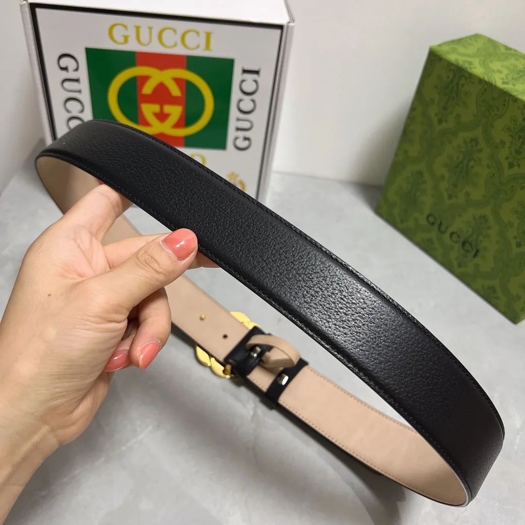 Gucci Cowhide Belt in Black · view 7
