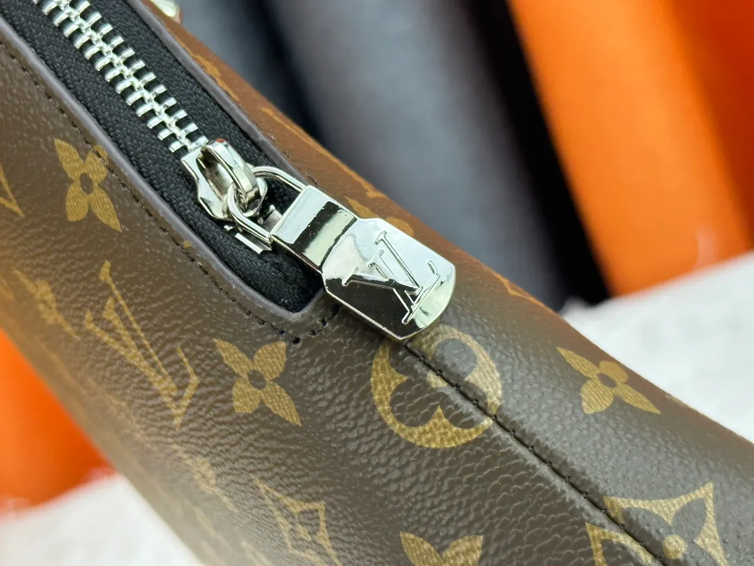Louis Vuitton Canvas Clutch in Brown · view 7