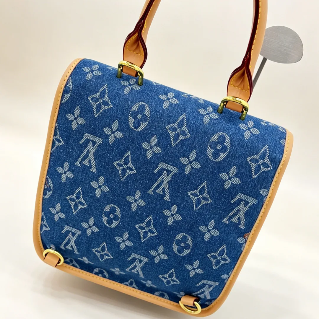 Louis Vuitton Mini Saumur Bag in Brown & Black & Blue & Orange · view 6