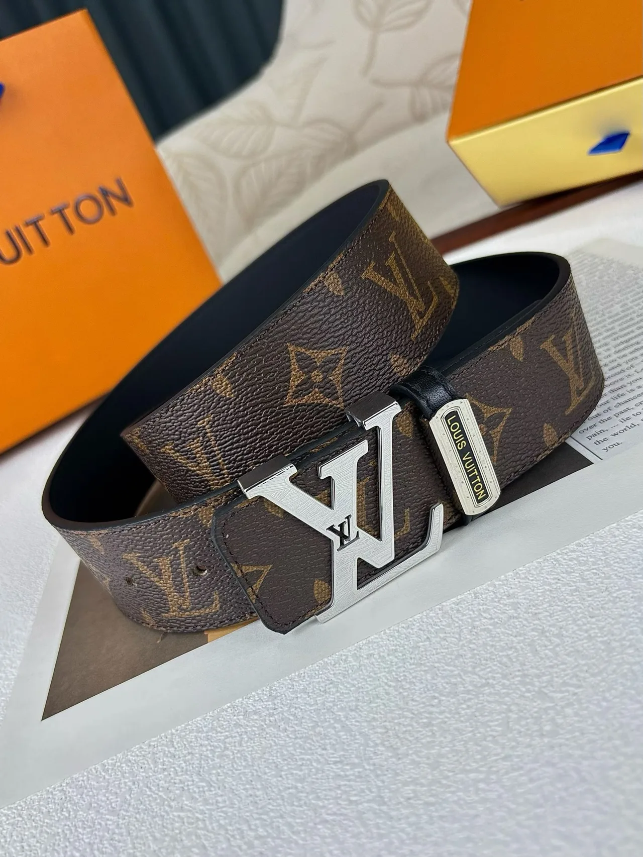 Louis Vuitton Reversible Monogram Belt in Brown · view 5
